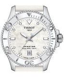 Tissot Seastar 1000 Mother of Pearl White Dial White Rubber Strap Watch for Women - T120.210.17.116.00 Authentic Buy Shop Now