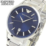 Emporio Armani Renato Blue Dial Silver Steel Strap Watch For Men - AR2477 Authentic Buy Shop Now