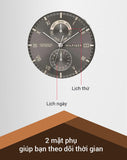 Tommy Hilfiger Kane Grey Dial Brown Leather Strap Watch for Men - 1710398 Authentic Buy Shop Now