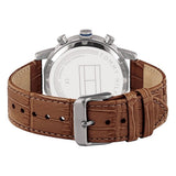 Tommy Hilfiger Kane Grey Dial Brown Leather Strap Watch for Men - 1710398 Authentic Buy Shop Now