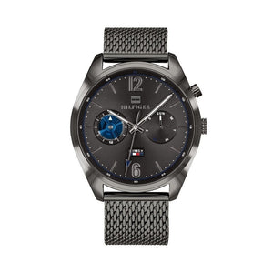 Tommy Hilfiger Deacon Multifunction Black Dial Black Mesh Bracelet Watch for Men - 1791546 Authentic Buy Shop Now