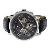 Tommy Hilfiger Keagan Quartz Grey Dial Black Leather Strap Watch for Men - 1791289 Authentic Buy Shop Now