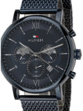 Tommy Hilfiger Evan Blue Dial Blue Mesh Bracelet Watch for Men - 1710397 Authentic Buy Shop Now