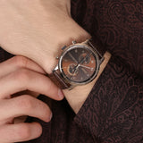 Tommy Hilfiger Kane Brown Dial Brown Leather Strap Watch for Men - 1710400 Authentic Buy Shop Now