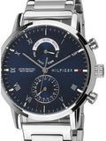Tommy Hilfiger Kane Blue Dial Silver Steel Strap Watch for Men - 1710401 Authentic Buy Shop Now