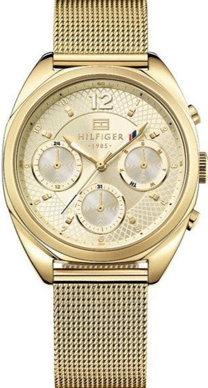 Tommy Hilfiger Mia Gold Dial Gold Mesh Bracelet Watch for Women - 1781488 Authentic Buy Shop Now