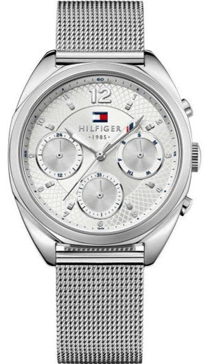 Tommy Hilfiger Mia Silver Dial Silver Mesh Bracelet Watch for Men - 1781628 Authentic Buy Shop Now