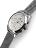 Tommy Hilfiger Mia Silver Dial Silver Mesh Bracelet Watch for Men - 1781628 Authentic Buy Shop Now