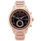 Tommy Hilfiger Claudia Black Dial Rose Gold Steel Strap Watch for Women - 1781820 Authentic Buy Shop Now