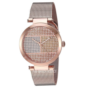 Tommy Hilfiger Lynn Crystals Rose Gold Dial Rose Gold Mesh Strap Watch For Women - 1781868 Authentic Buy Shop Now