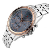 Tommy Hilfiger Ari Diamonds Blue Dial Silver Steel Strap Watch for Women - 1781976 Authentic Buy Shop Now