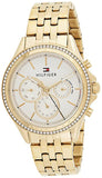 Tommy Hilfiger Ari Multifunction Diamonds Silver Dial Gold Steel Strap Watch for Women - 1781977 Authentic Buy Shop Now
