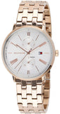 Tommy Hilfiger Jenna Quartz White Dial Rose Gold Steel Strap Watch for Women - 1782070 Authentic Buy Shop Now