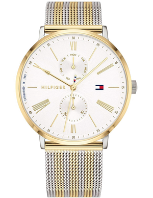 Tommy Hilfiger Jenna Quartz White Dial Two Tone Mesh Bracelet Watch for Women - 1782074 Authentic Buy Shop Now