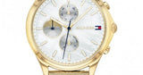 Tommy Hilfiger Whitney Chronograph Quartz Mother of Pearl White Dial Gold Steel Strap Watch For Women - 1782121 Authentic Buy Shop Now