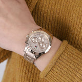 Tommy Hilfiger Haven Chronograph Rose Gold Dial Rose Gold Steel Strap Watch For Women - 1782197 Authentic Buy Shop Now