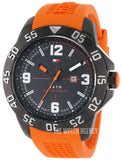 Tommy Hilfiger Cole Black Dial Orange Rubber Strap Watch for Men - 1790985 Authentic Buy Shop Now