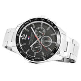 Tommy Hilfiger Luke Chronograph Black Dial Silver Steel Strap Watch for Men - 1791104 Authentic Buy Shop Now