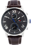 Tommy Hilfiger Aiden Quartz Black Dial Brown Leather Strap Watch for Men - 1791309 Authentic Buy Shop Now