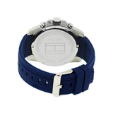 Tommy Hilfiger Decker Quartz White Dial Blue Rubber Strap Watch for Men - 1791349 Authentic Buy Shop Now