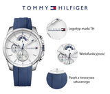 Tommy Hilfiger Decker Quartz White Dial Blue Rubber Strap Watch for Men - 1791349 Authentic Buy Shop Now