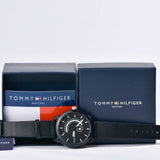 Tommy Hilfiger Denim Quartz Black Dial Black Leather Strap Watch for Men - 1791479 Authentic Buy Shop Now