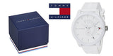 Tommy Hilfiger Denim Analog White Dial White Rubber Strap Watch for Men - 1791481 Authentic Buy Shop Now