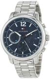 Tommy Hilfiger London Chronograph Quartz Blue Dial Silver Steel Strap Watch for Men - 1791534 Authentic Buy Shop Now