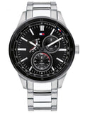 Tommy Hilfiger Austin Black Dial Silver Steel Strap Watch for Men - 1791639 Authentic Buy Shop Now