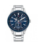 Tommy Hilfiger Austin Blue Dial Silver Steel Strap Watch for Men - 1791640 Authentic Buy Shop Now