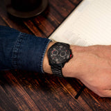 Tommy Hilfiger Blaze Chronograph Black Dial Black Steel Strap Watch For Men - 1792030 Authentic Buy Shop Now