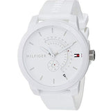 Tommy Hilfiger Denim Analog White Dial White Rubber Strap Watch for Men - 1791481 Authentic Buy Shop Now