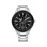 Tommy Hilfiger Austin Black Dial Silver Steel Strap Watch for Men - 1791639 Authentic Buy Shop Now