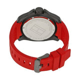 Tommy Hilfiger Windsurf Black Dial Red Rubber Strap Watch for Men - 1791112 Authentic Buy Shop Now