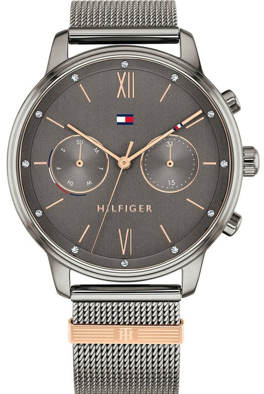 Tommy Hilfiger Blake Quartz Grey Dial Silver Mesh Bracelet Watch for Men - 1782304 Authentic Buy Shop Now