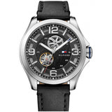 Tommy Hilfiger Bruce Analog Black Dial Black Leather Strap Watch for Men - 1791279 Authentic Buy Shop Now