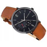 Tommy Hilfiger Brooklyn Quartz Black Dial Brown Leather Strap Watch for Men - 1791510 Authentic Buy Shop Now
