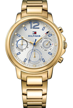 Tommy Hilfiger Claudia White Dial Gold Steel Strap Watch for Women - 1781742 Authentic Buy Shop Now