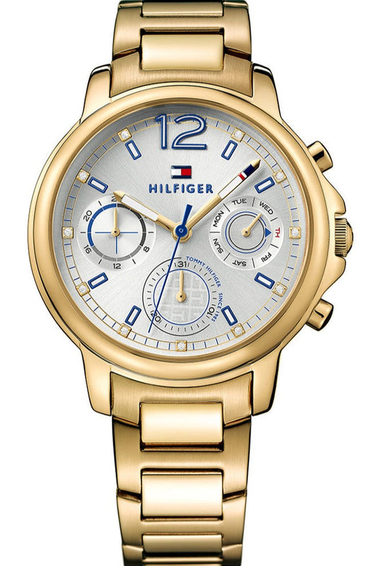 Tommy Hilfiger Claudia White Dial Gold Steel Strap Watch for Women - 1781742 Authentic Buy Shop Now