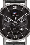 Tommy Hilfiger Evan Black Dial Black Leather Strap Watch for Men - 1710395 Authentic Buy Shop Now