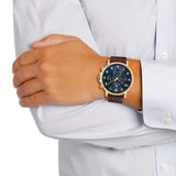 Tommy Hilfiger Daniel Blue Dial Brown Leather Strap Watch for Men - 1710380 Authentic Buy Shop Now
