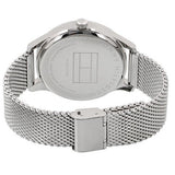Tommy Hilfiger Damon Quartz Chronograph Black Dial Silver Mesh Bracelet Watch for Men - 1791415 Authentic Buy Shop Now