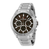 Tommy Hilfiger Hudson Chronograph Quartz Brown Dial Silver Steel Strap Watch For Men - 1791229 Authentic Buy Shop Now