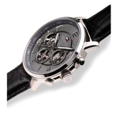 Tommy Hilfiger Keagan Quartz Grey Dial Black Leather Strap Watch for Men - 1791289 Authentic Buy Shop Now