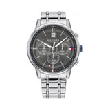 Tommy Hilfiger Kyle Chronograph Grey Dial Silver Steel Strap Watch for Men - 1791632 Authentic Buy Shop Now