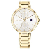 Tommy Hilfiger Angela White Dial Gold Steel Strap Watch for Women - 1782128 Authentic Buy Shop Now