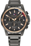 Tommy Hilfiger Mason Grey Dial Grey Steel Strap Watch for Men - 1791790 Authentic Buy Shop Now