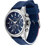 Tommy Hilfiger Mason Blue Dial Blue Rubber Strap Watch for Men - 1791791 Authentic Buy Shop Now