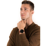 Tommy Hilfiger James Quartz Black Dial Brown Leather Strap Watch For Men - 1791486 Authentic Buy Shop Now