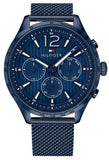 Tommy Hilfiger Gavin Chronograph Blue Dial Blue Mesh Bracelet Watch for Men - 1791471 Authentic Buy Shop Now